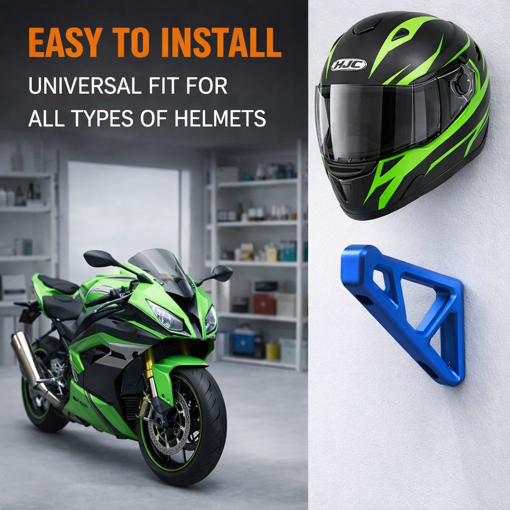 oneshape™ Universal Wall-Mounted Helmet Hanger – Minimal, Strong & Foam Safe ( Pack of 4 ) - Image 2